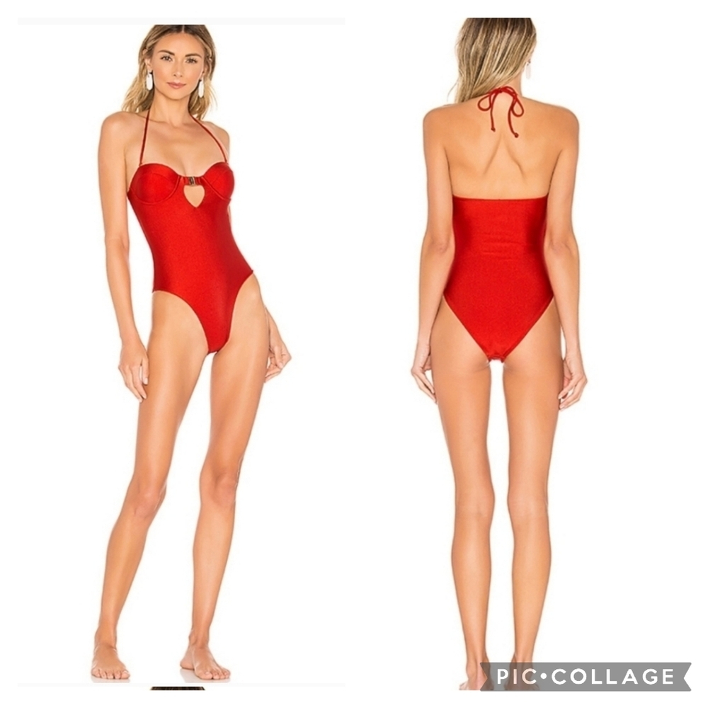 REVOLVE RED HOT ONE PIECE SWIMSUIT
